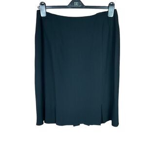 Carlisle Skirt Pleated Tulip Hem Black Back Zipper Clasp Closure Lined Women 14